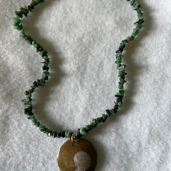 Ammonite fossil on Beryl stone - Picture 1 of 3